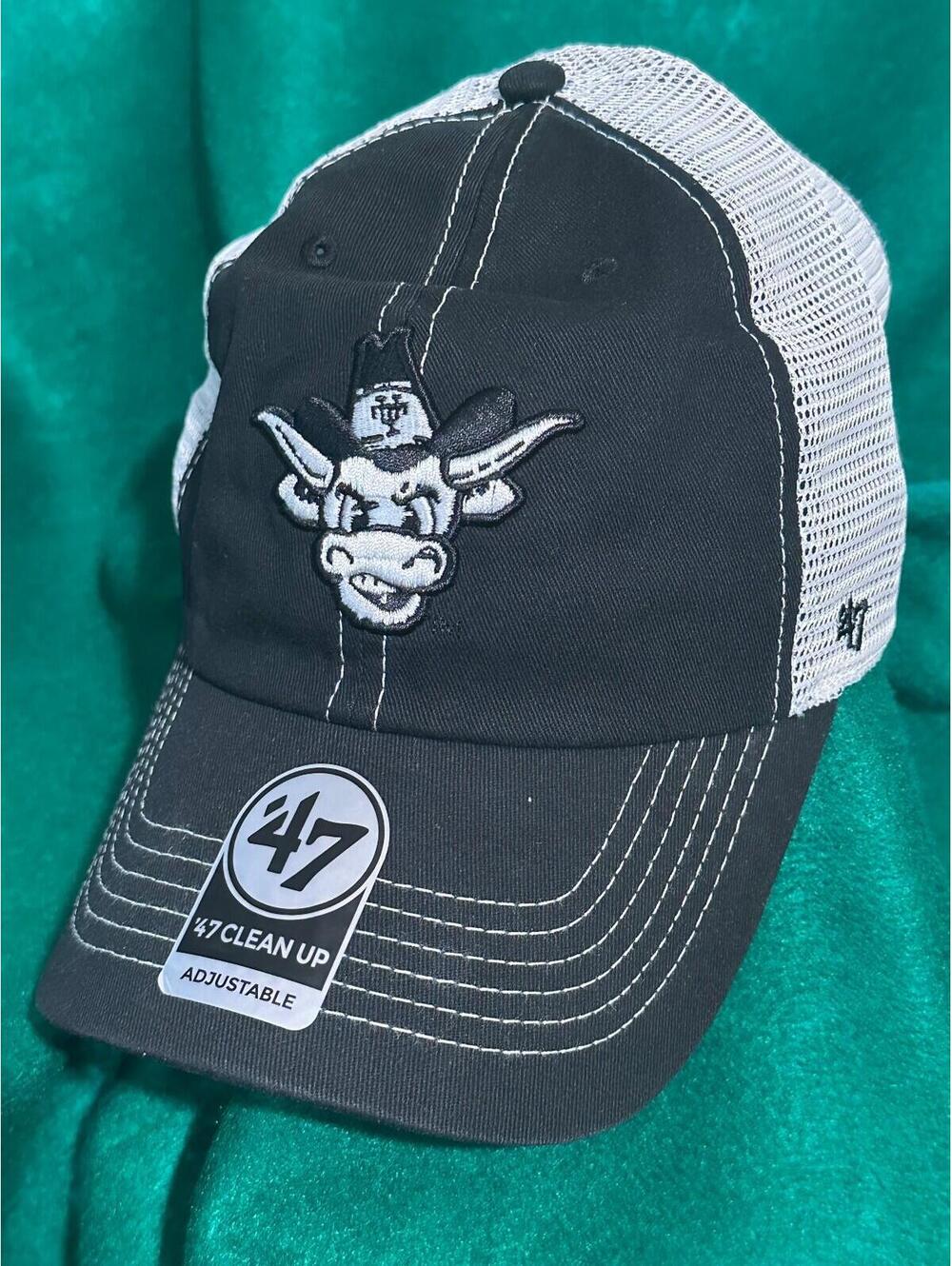 Texas Longhorns NCAA '47 Brand Throwback Black Adjustable Snapback Hat
